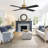 Cayemite 54 in. 4-blades Solid Wood Indoor Ceiling Fan with Remote Quiet DC Motor-896851148-890183914