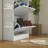 Shoe Cabinets, Snow White Narrow Entryway Shoe Cabinet with 3 Flip Drawers, Adjustable Shelves, Holds 18 Pairs | Modern | Particle Board