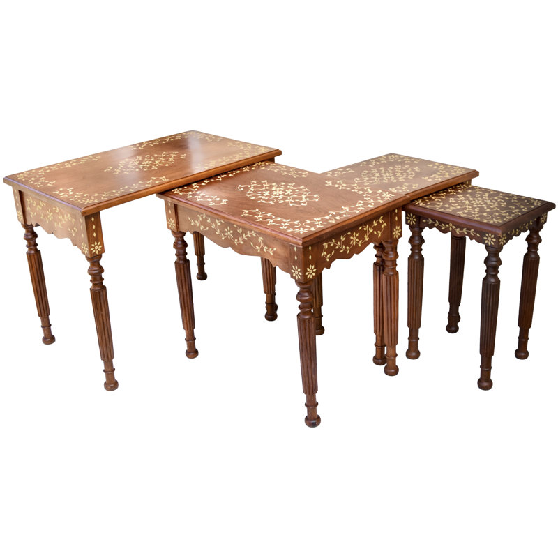 Solid Wood Nesting End Table