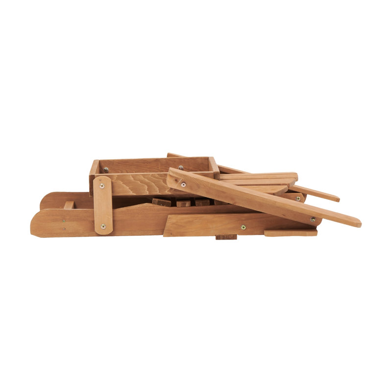 Chaise pliante, pré-assemblée et assise, en bois massif, pour terrasse de piscine