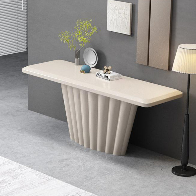 Console moderne minimaliste, H 35,43 po x l 62,99 po x P 15,75 po, Beige