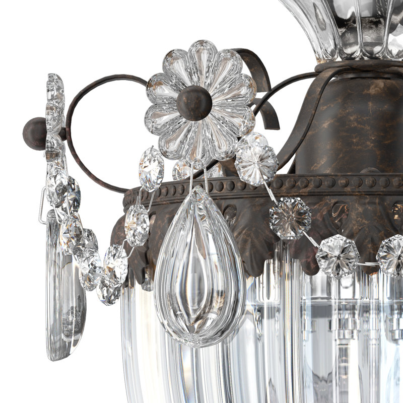 Bagatelle Pendant, Heirloom Bronze, Heritage Handcut Crystal Clear, 12.5" H x 10.5" W x 10.5" D