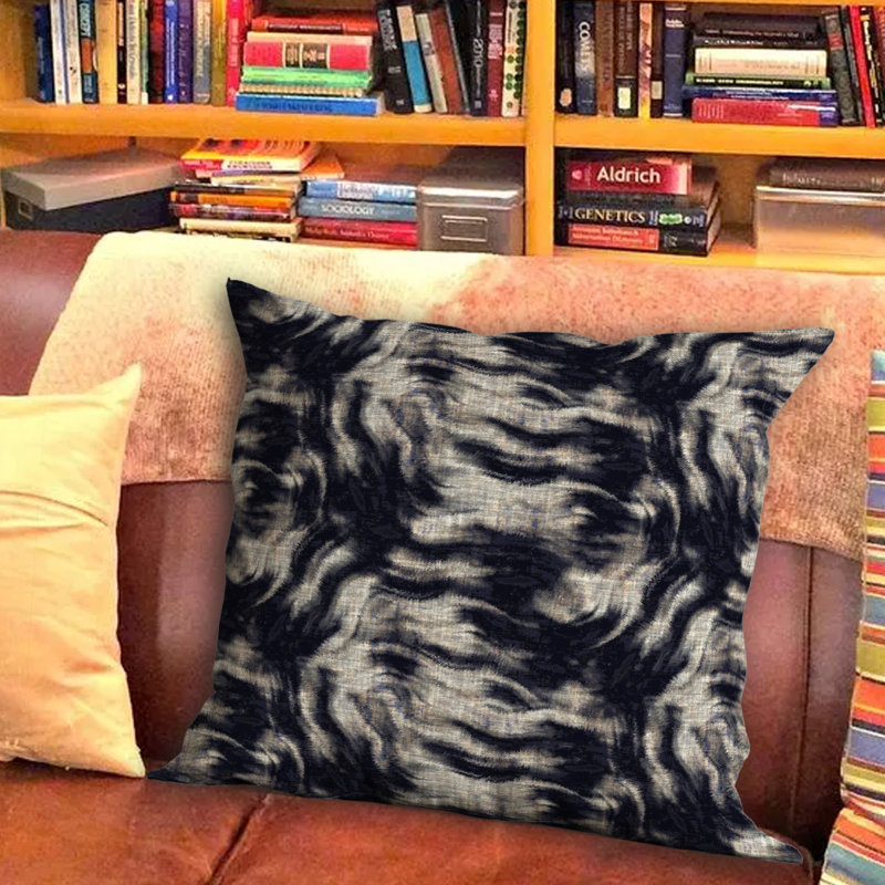 Abstract Outdoor Reversible Throw Pillow, 18" x 18"