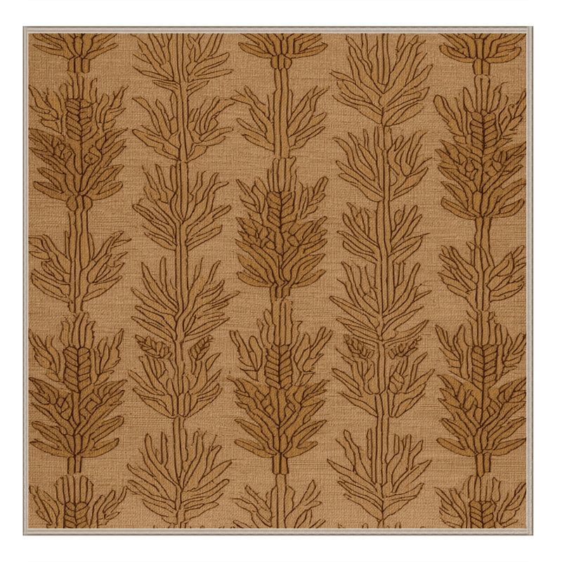 Washable Wheat Sheaves Farm Area Rug, Square 7'