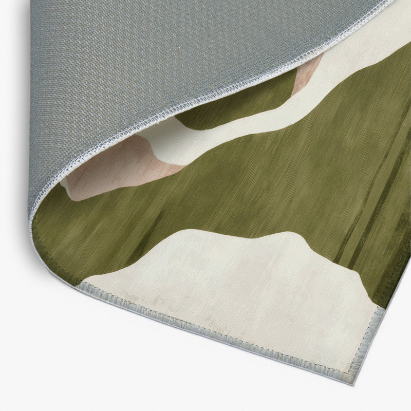 Tapis intérieur et extérieur brun Watercolor, Rectangulaire 2 pi x 3 pi