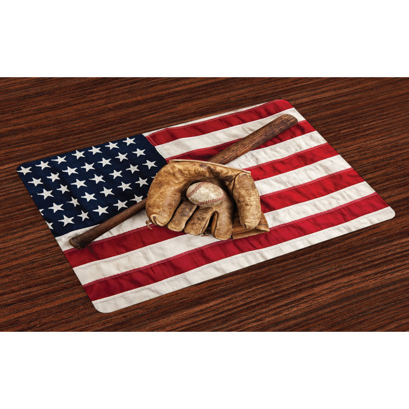 Culbertson American Flag Grunge Baseball Placemat
