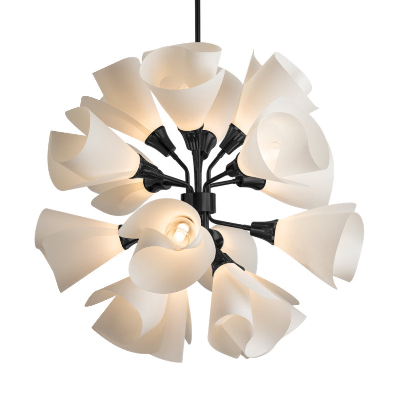 Mobius 16 - Light Sputnik Sphere Chandelier, Black