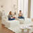79" Compression Oversized Chaise Lounge Chair Indoor, Corduroy Upholstered Sofa Bed With 2 Throw Pillows, Sleeper Chair, Reading Chair, Comfy Lounge Chair Indoor, Cloud Sofa, Fluffy Couch-2071000599