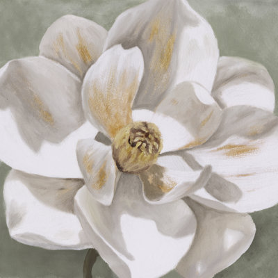 Fleur sur fond vert par Inconnu