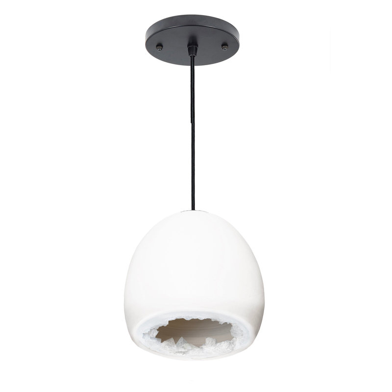 Geode 1 - Light Pendant, No, White/Black, White