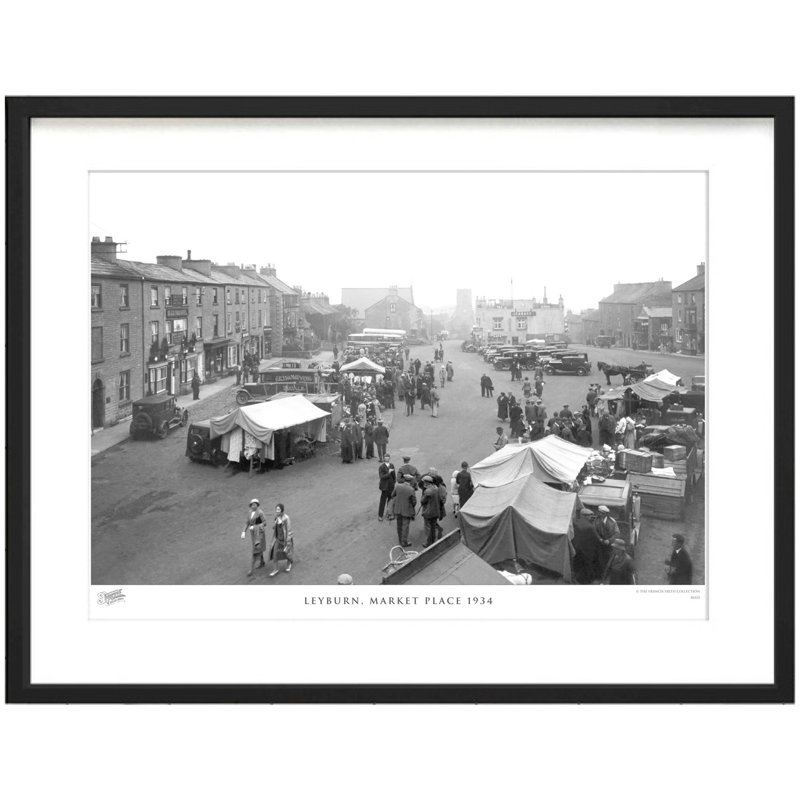 Leyburn, Market Place 1934 - Single Picture Frame Print, 45cm H x 60cm W x 2.3cm D