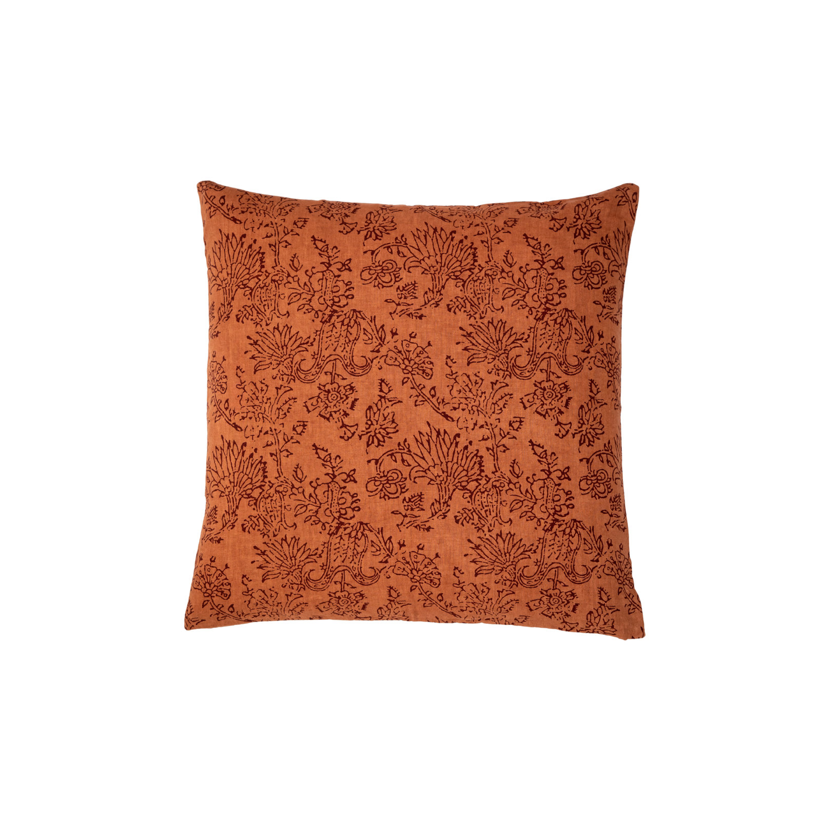 20" x 20" Linen Accent Pillow, Red Abstract