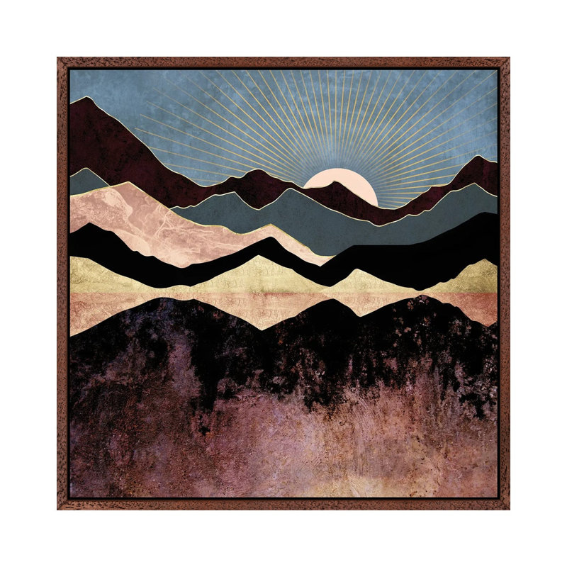 Crimson Peaks - Print on Canvas, Classic Brown Wood Framed, 93.98 cm H x 93.98 cm W