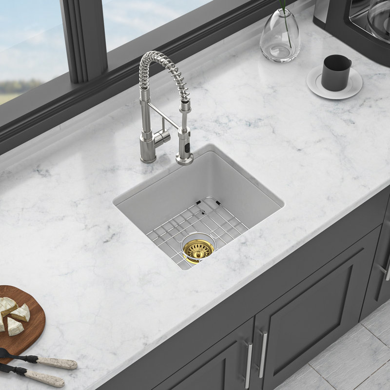 White Granite Composite Undermount Quartz Kitchen Sink | Gift Idea