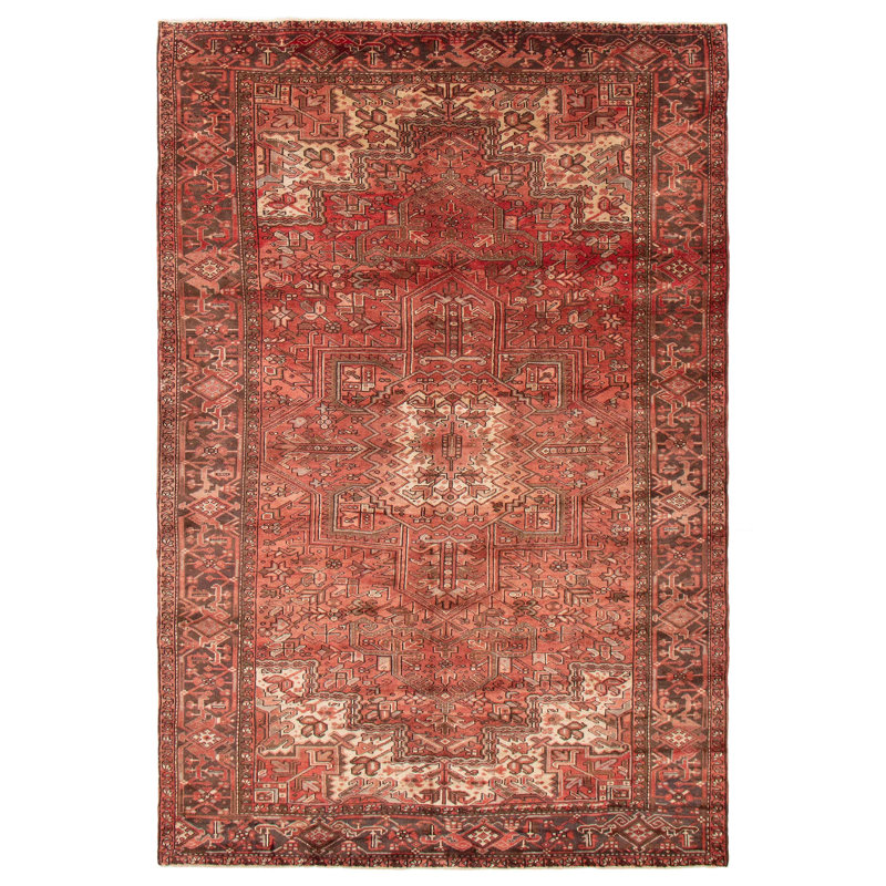 Tapis unique en laine de style années 1990 de 7 pi 9 po x 11 pi 6 po Kannika