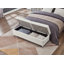 Banc de lit 56,7 po avec rangement en cuir noir-1357790204