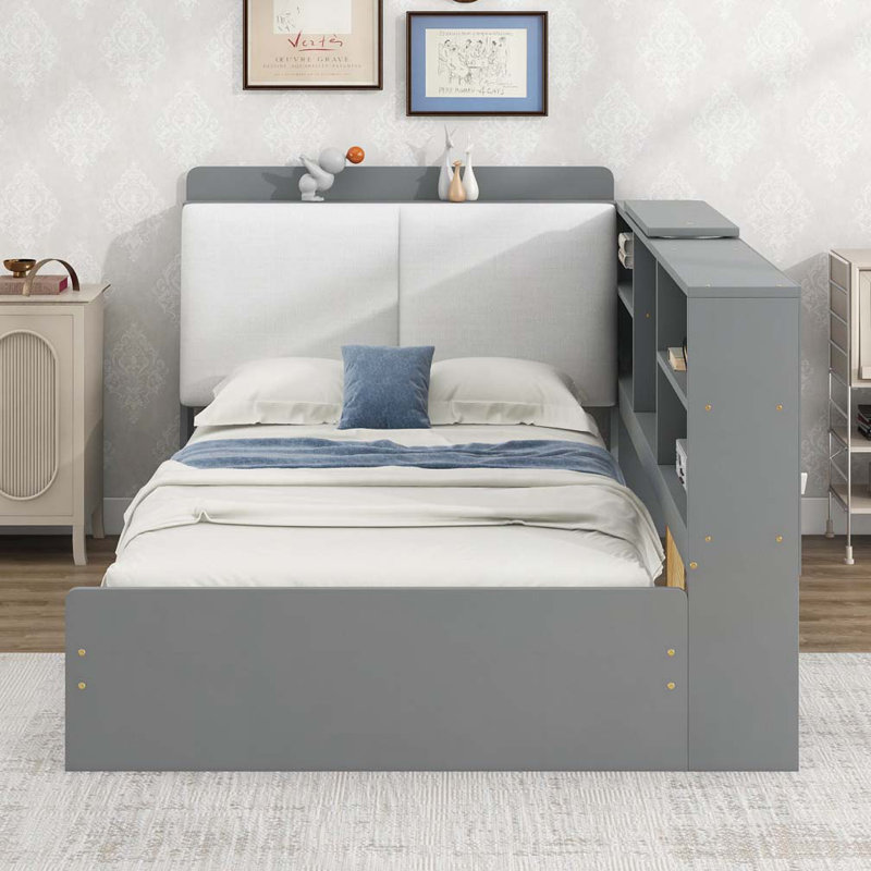 Casonya Upholstered Daybed Bed, Gray