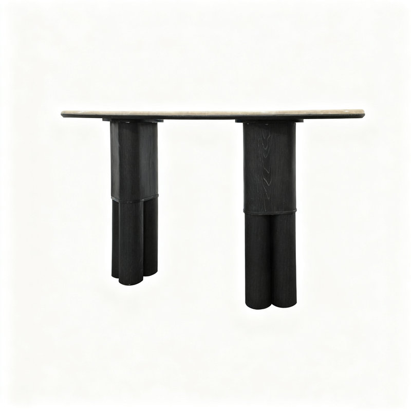 Retro Minimalist Art Console Table, 31.5" H x 55.12" W x 15.75" D