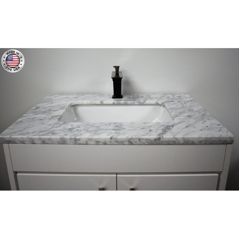 Ensemble de meuble-lavabo simple 30 po Annily, Brillant, Blanc