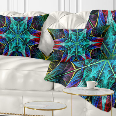 Coussin lombaire à couches florales lumineuses Abstract