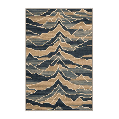  Tapis hawaïen lavable Mountain Ranges