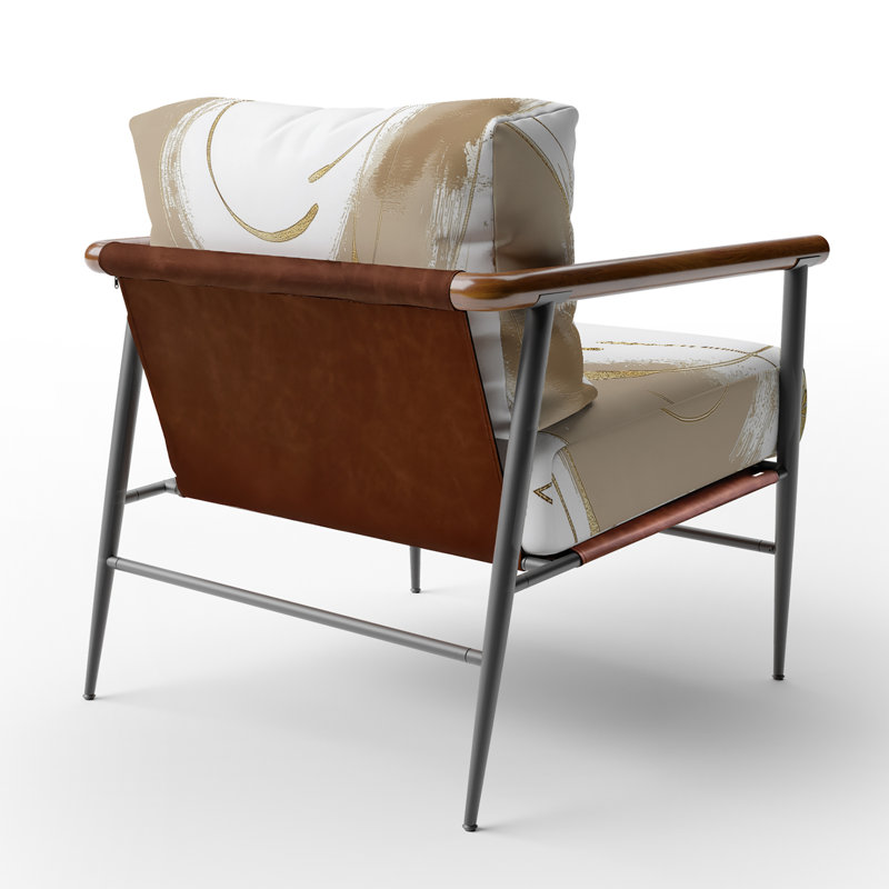 Fauteuil d'appoint Tamerlan, Noir, noir, noir, noir, Crème / Blanc