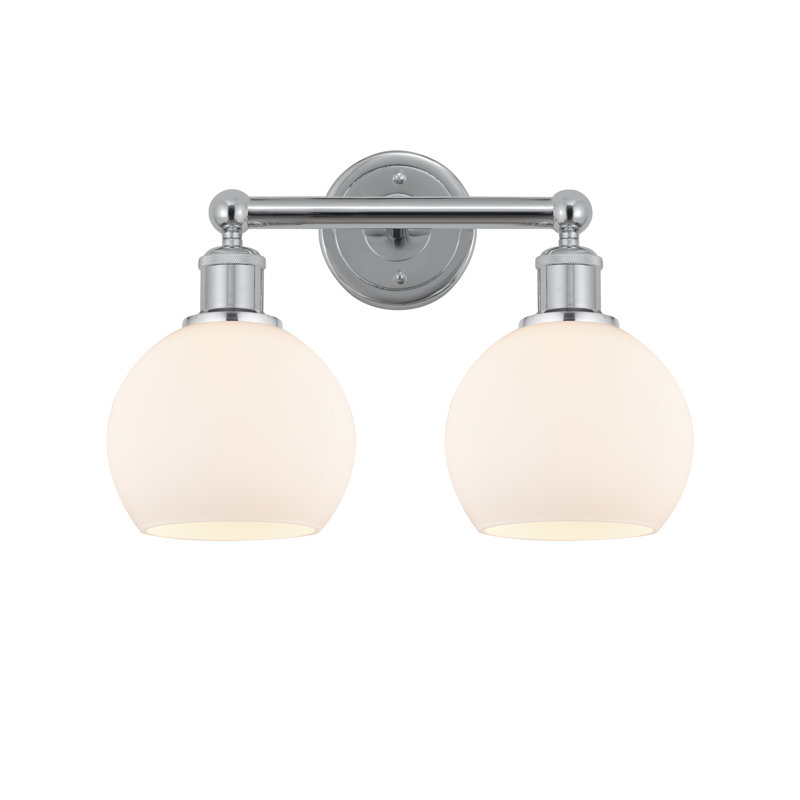 Cambria 2 - Light Dimmable Vanity Light, Polished Chrome, Matte White