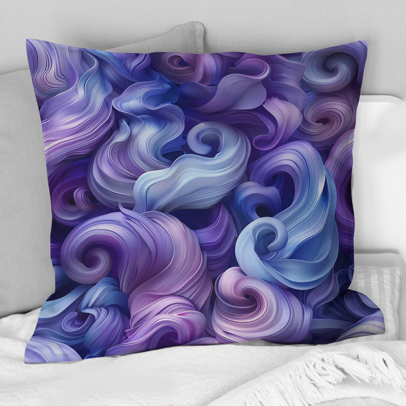 Coussin Lavender Fluid Dreams II - Modern, H 16 po x l 16 po