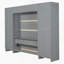 Lit escamotable Murphy avec placard, tiroirs et tablettes-857380913