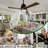 42-Inch Ceiling Fan With Light, Solid Wood Blades, 2 Downrods For Sloped Ceiling ≤15°, Quiet Reversible Dc Motor, App & Remote Control, 6 Speeds, Timer, Dimmable Full-Spectrum Led, For Bedroom