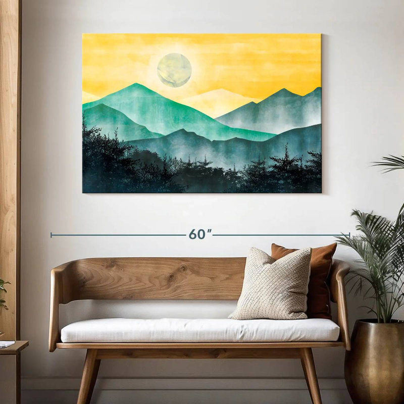 Alvord, lever de soleil, paysage abstrait, H 32 po x l 48 po
