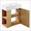 21.6 Inch Modern Floating Bathroom Vanity With Ceramic Basin - Space-Saving Design For Small Bathrooms, Right Side Storage-531668885