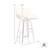Alula Mid-Century Swivel Counter or Bar Height Bar Stool in Brown Faux Leather with Walnut-1992016633