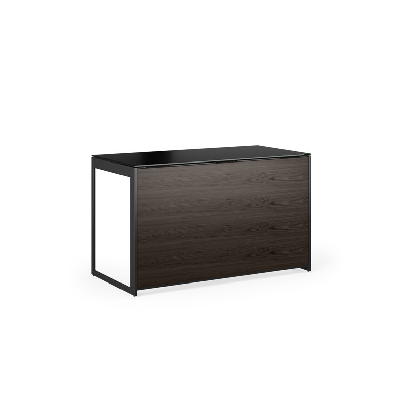 Sequel 20 1 Panel Desk Privacy Panel, Charcoal Stained Ash, 26.75" H x 46.5" W x 0.25" D