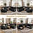 7-Seater Large Sectional Sofa Bed With Storage Ottoman & Lovescat, Chenille Modular Sleeper Sofa Set With 2 Pillows, 112" U-Shaped Convertible Couch For Living Room-1043419753