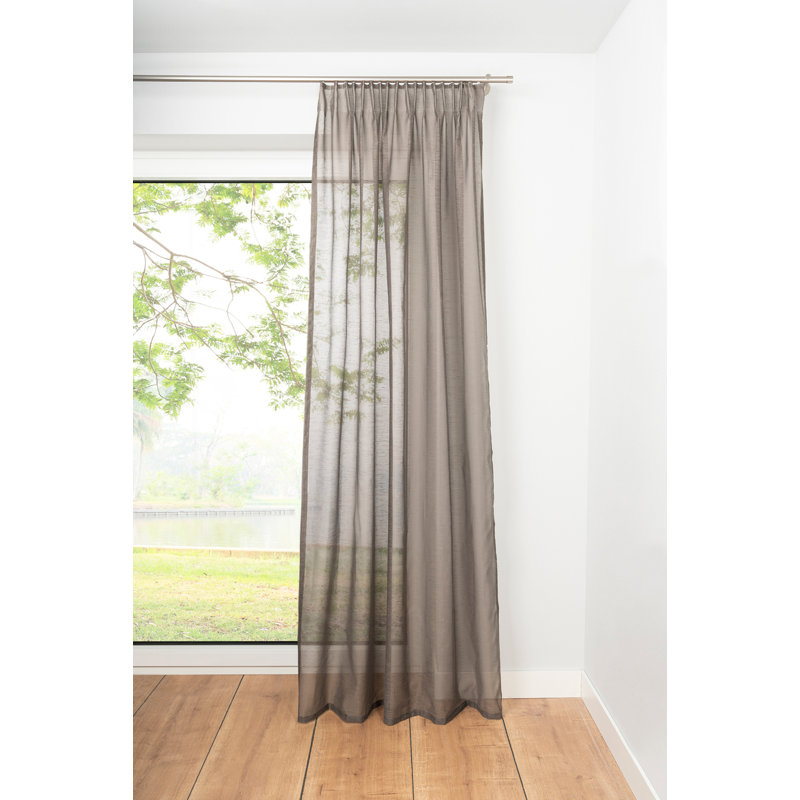 Gardine (1 Stück), transparent, Taupe
