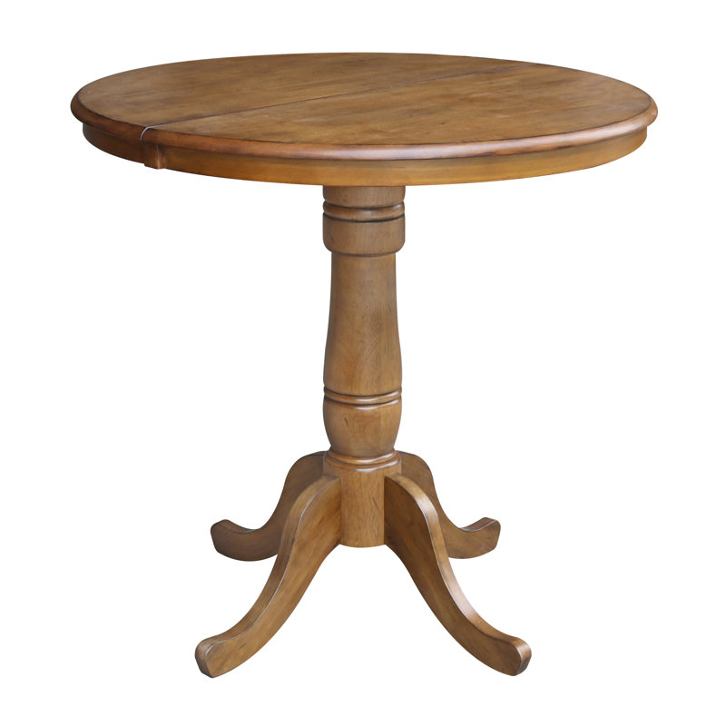 Fabian Counter Height Solid Wood Dining Table, Pecan/Pecan