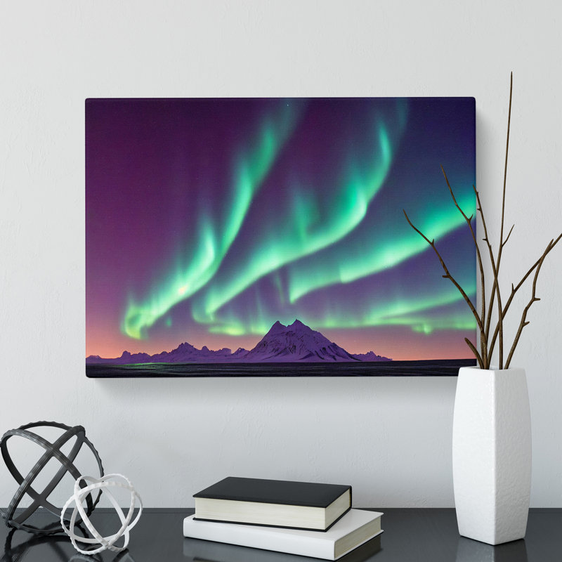 Fascinating Northern Lights - Wrapped Canvas, 35cm H x 50cm W x 3cm D