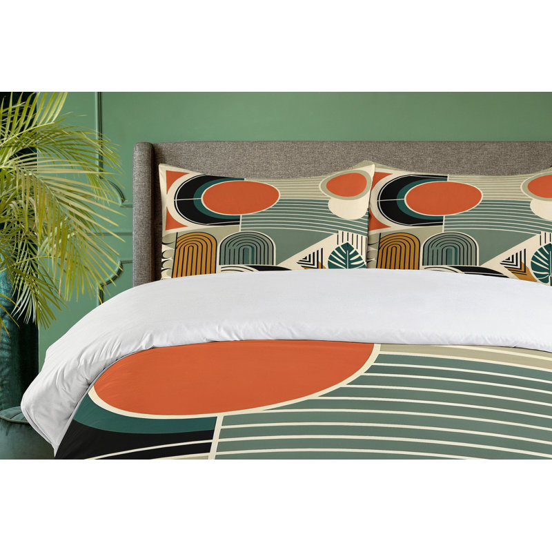 Monstera Duvet Cover, California King Duvet Cover + 2 Standard Shams
