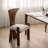 Beige Solid back side Chair(Set of 2)