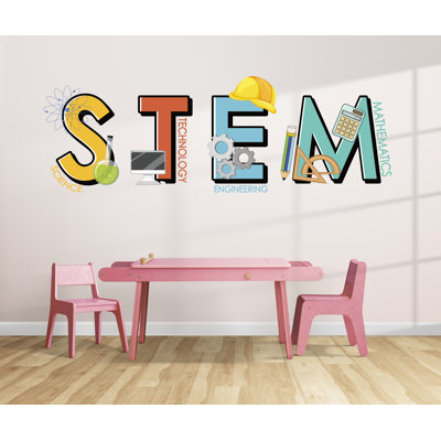 Stem Science Technology Engineering Math Wall Decal, Steam Wall Decals For School, Stem School, Steam School Wall Decor, Classroom 255LU