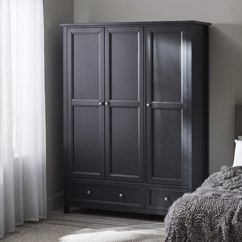 Vandiver 3 Door Solid Wood Wardrobe