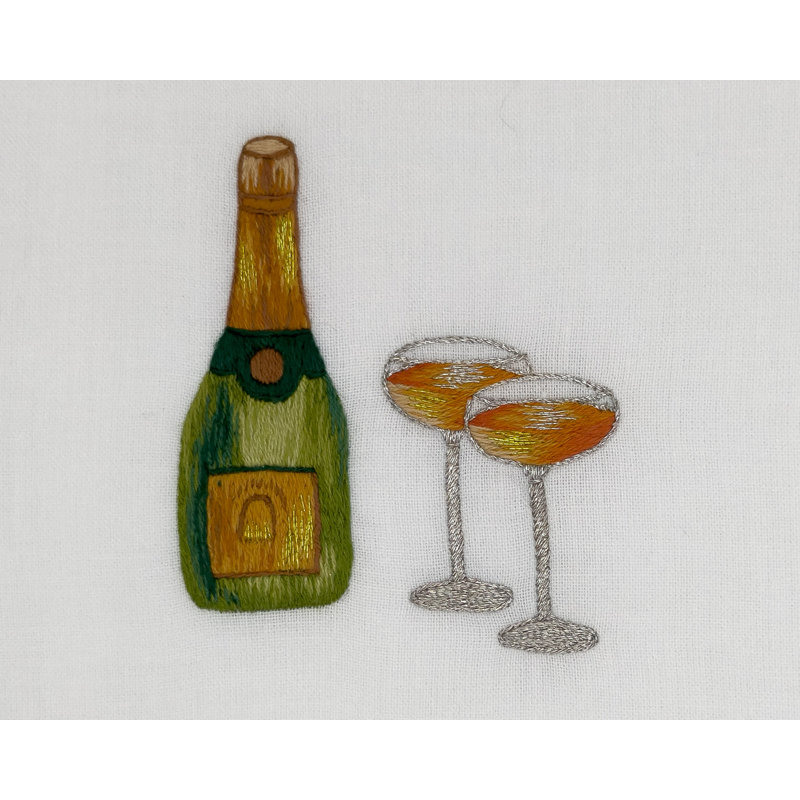 Champagne Coupes Towel