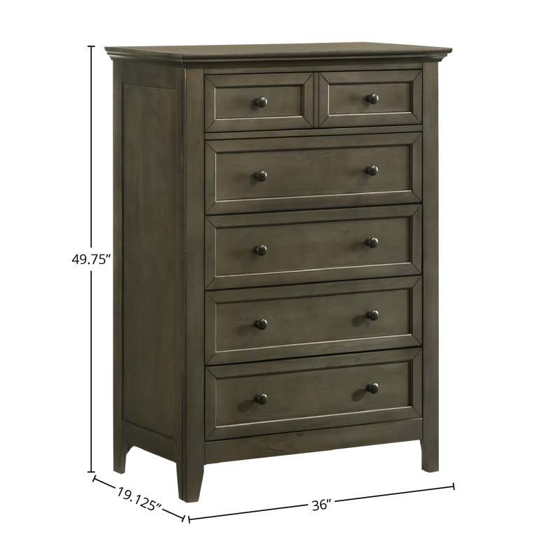 Commode 6 tiroirs Bletsoe Selina, Gris
