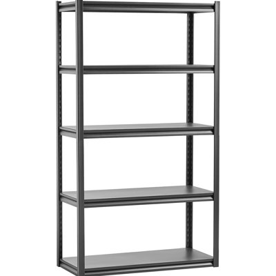 5 - Tier Garage Storage Shelves 18" D X 40" W 72" H, 2000 Lbs Capacity, Metal, Flexible Height Adjustment, Split H Shelving Tier, Load, Shelf