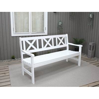 Bradon Solid Wood Pine Outdoor Bench
