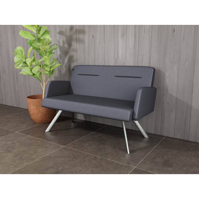 Causeuse Willow, Argent argent, Patriot Plus - bleu / gris chambray, Yes