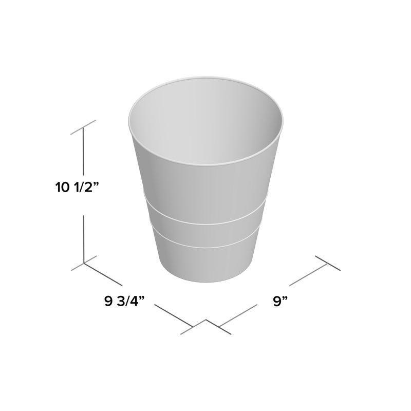 Corbeille pour déchets 2,25 gallons Selma, Or