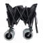 Roues tout-terrain 9 po x 4 po! Chariot pliant robuste 300 L XL - capacité de 480 lb, conquiert le sable et le terrain accidenté, avec freins, poches, porte-gobelets, noir / gris