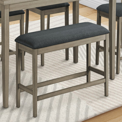 Banc, 42 po rectangulaire, salle à manger, cuisine, rembourré, bois, transitionnel